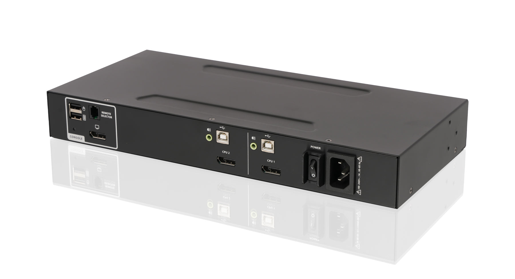 2-Port DisplayPort/HDMI KVM Switch with Audio Support - Universal Secure Switching for Dual Computers | Ideal for Home Office, Gaming & Multi-PC Workstations