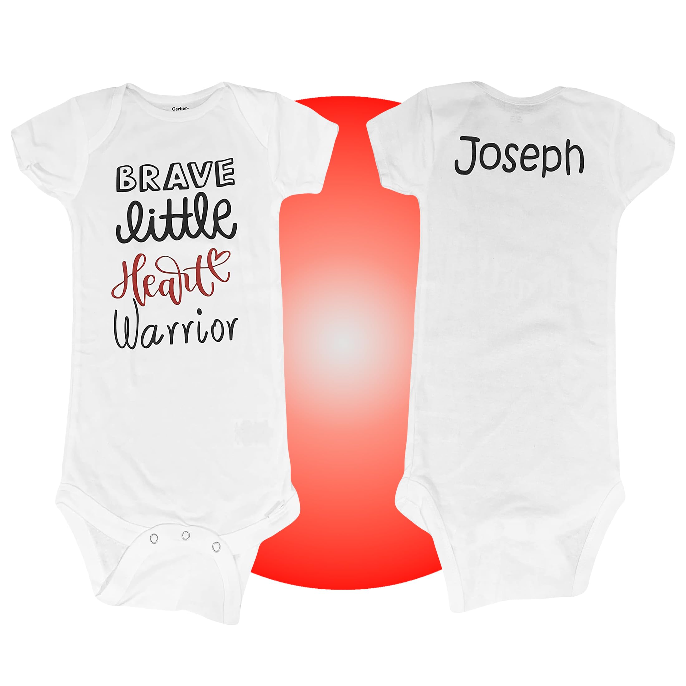 Personalized Heart Warrior CHD Baby Bodysuits - CHD Awareness Infant Clothes & Heart Surgery Gifts for Moms - Get Well Soon Care Package - Heartiversary Outfit for CHD Babies - Perfect for Hospital Visits, Recovery & Special Occasions