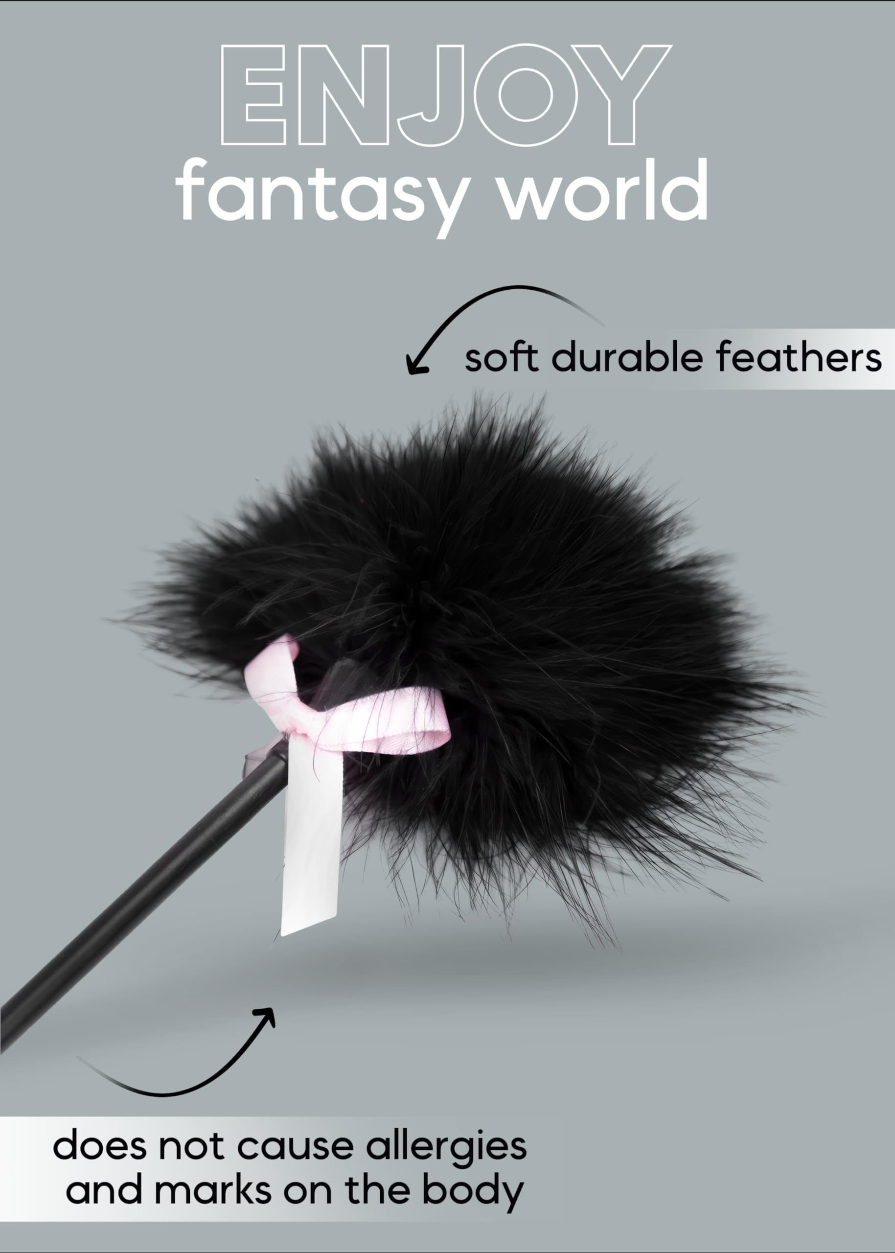 Sensual Feather Tickler for Adults - Soft & Playful Bedroom Toy for Couples - Perfect for Foreplay, BDSM & Spicing Up Intimate Moments