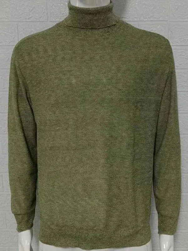 Men's Slim Fit Knit Turtleneck Pullover Sweater - Warm Winter Casual Wear for Office, Travel & Outdoor Activities