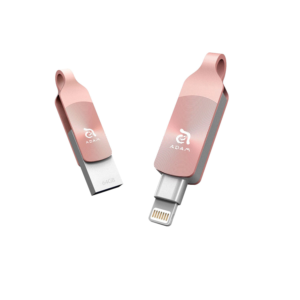 ADAM elements iKlips DUO+ 64GB Lightning USB 3.0 Flash Drive for iPhone iPad - High-Speed Data Transfer, Photo Storage, File Backup (Perfect for Travel, Business, and School Use)