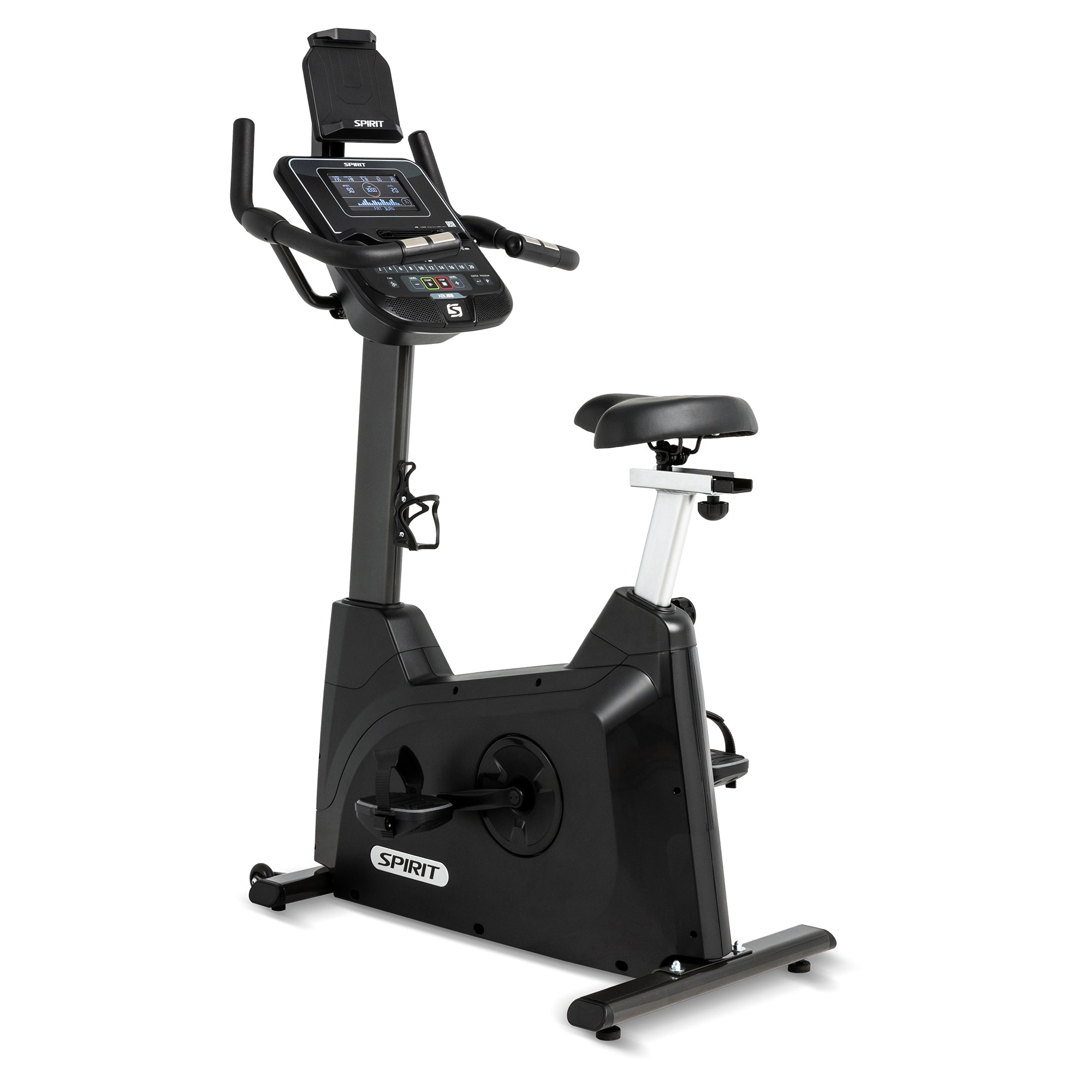 Spirit XBU55 Upright Exercise Bike for Home Gym - Indoor Cycling Workout Equipment for Cardio & Fitness Training