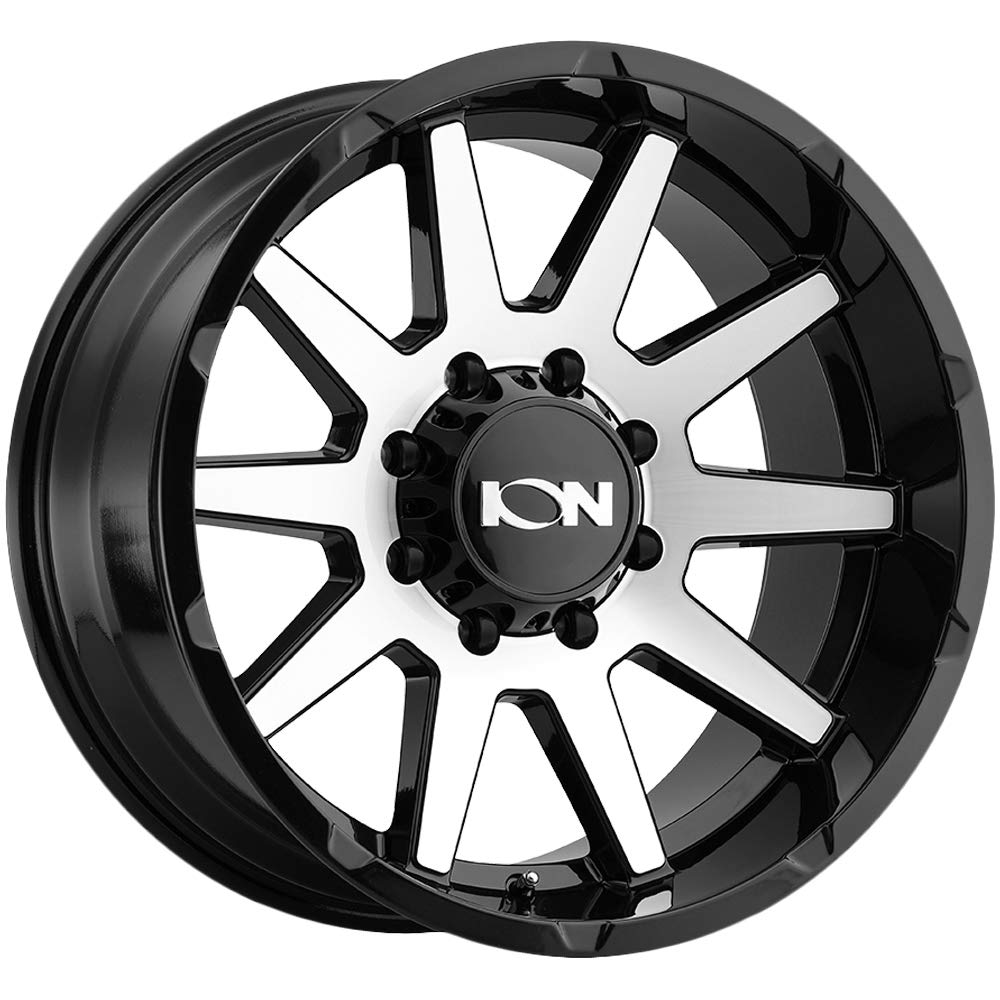 Ion Wheels 143 Black Machined Alloy Steel Wheel - 18x9 Inches, 6x108mm Bolt Pattern, 0mm Offset - Perfect for Trucks, SUVs & Off-Road Vehicles
