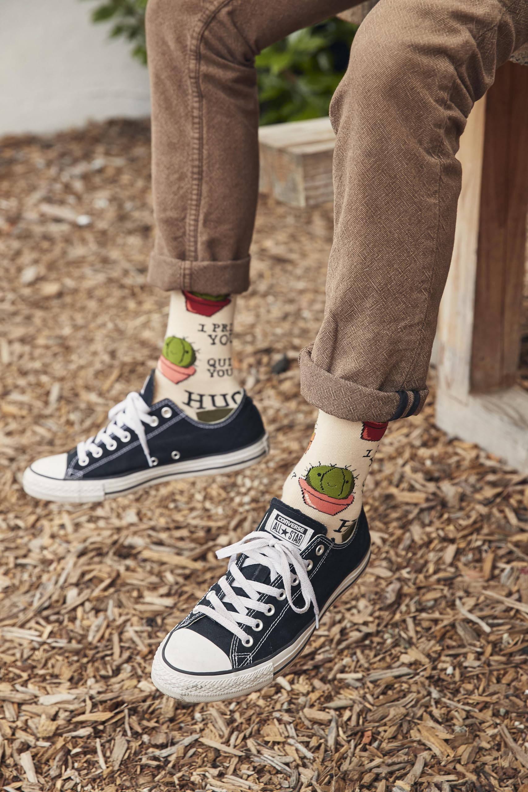 Oooh Yeah Men's Novelty Crew Socks - Funny Positive Crazy Cool Socks for Men - Perfect for Gifts, Parties & Everyday Wear