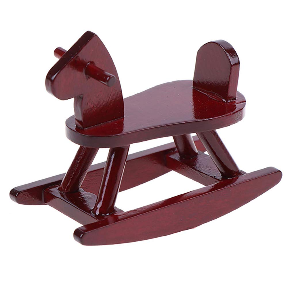 1/12 Scale DIY Dollhouse Wooden Horse Bedside Coffee Table Model - Miniature Furniture Accessory for Collectors & Home Decor | Perfect for Dollhouse Displays, Room Decor, and Gifts