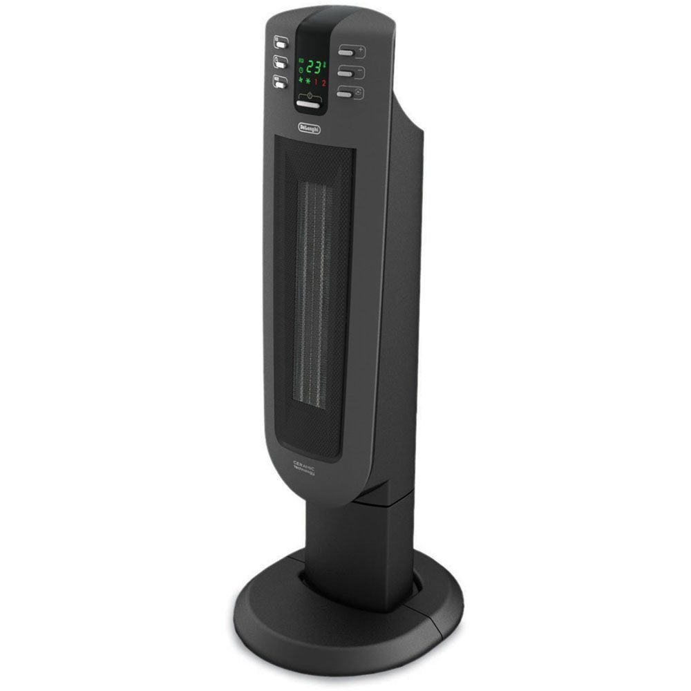 De'Longhi 1500W Ceramic Tower Space Heater with Oscillation, Thermostat & Fan Only Function - Quiet, Energy Efficient & Safe for Indoor Use in Office, Bedroom or Living Room - Model TCH7690ER