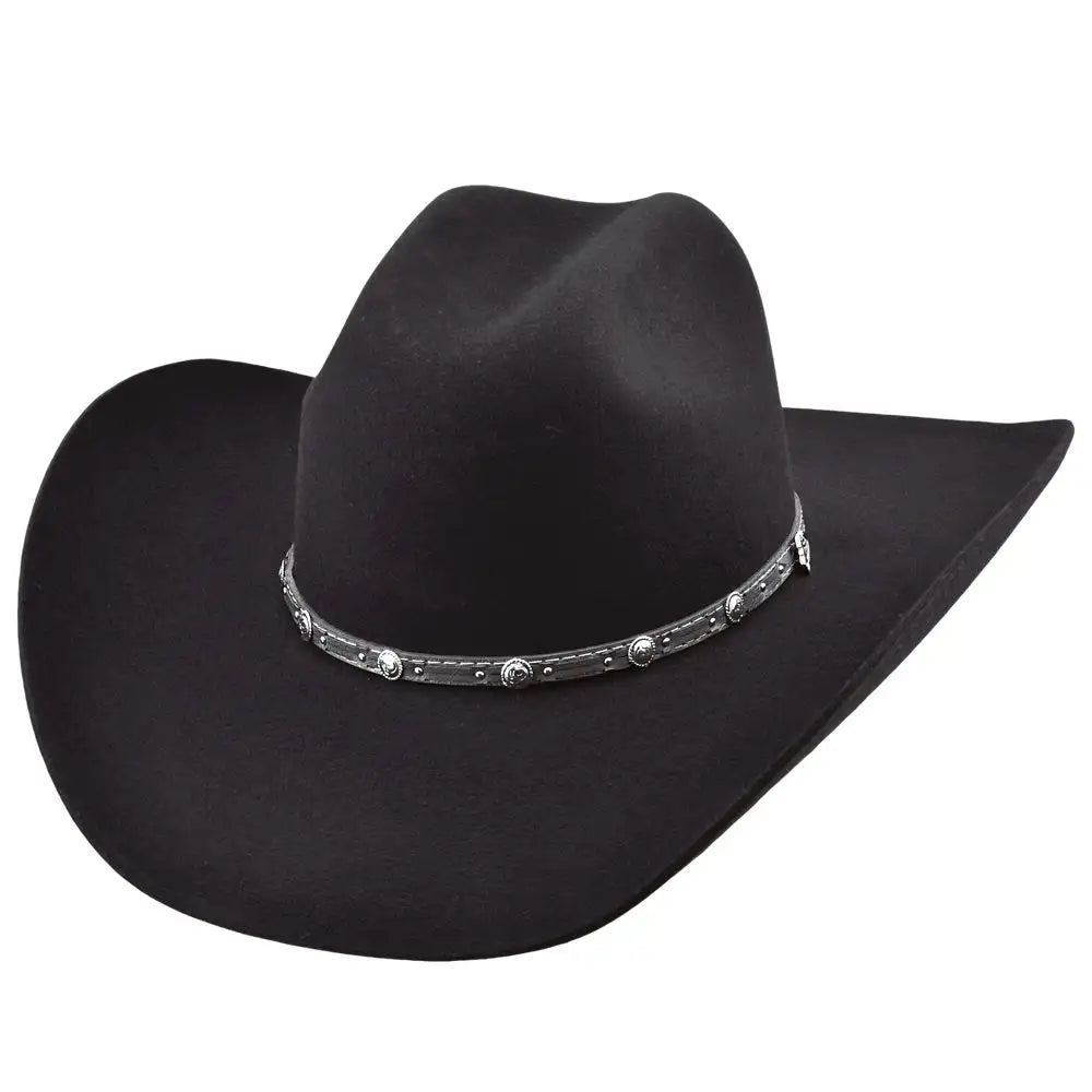 Justin Buster 2-Pack Wool Felt Cowboy Hats for Men - Western Style Rancher Hat for Outdoor, Rodeo, and Country Music Events