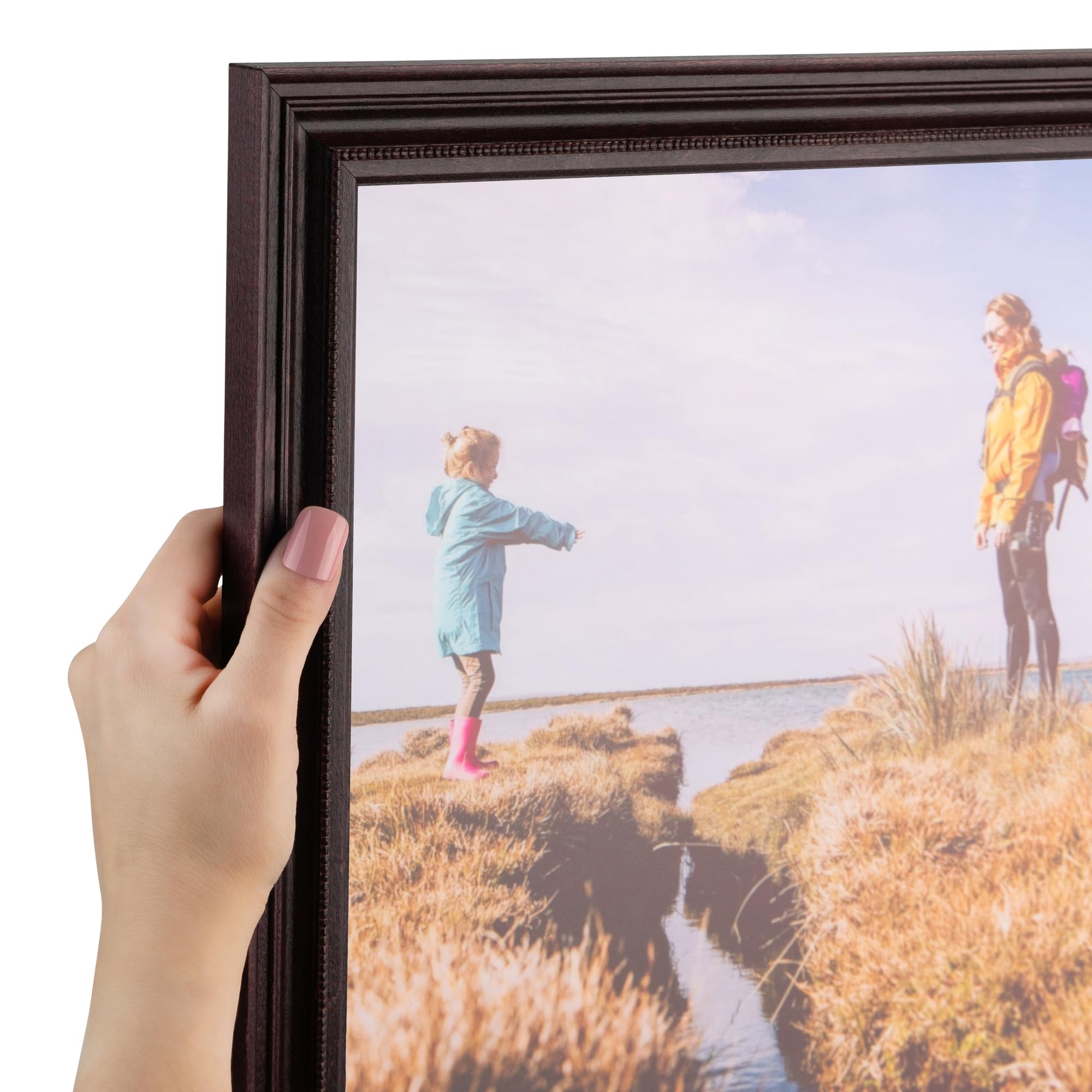 ArtToFrames 25x28 Inch Red Wood Picture Frame - 1.25 Inch Cherry Finish Custom Poster Frame for Artwork & Photos - Includes Economy Acrylic - Perfect for Home Decor, Office Display & Gift Giving