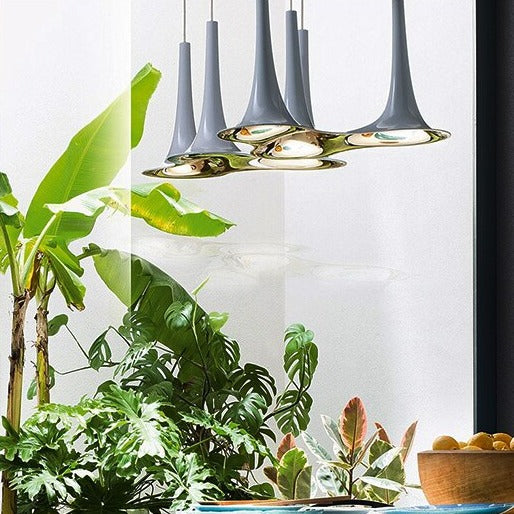 Trumpet Hanging Lights for Home Decor - Modern Ceiling Pendant Lighting Fixtures for Living Room, Bedroom, Dining Room & Office - Elegant Ambient Lighting to Elevate Your Space