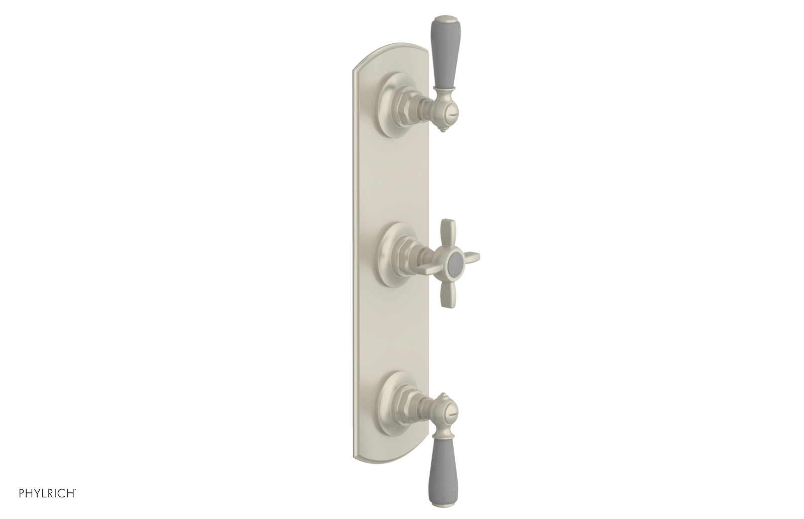 Jamestown Thermostatic Shower Valve with Dual Volume Control - Grey Accents (Model 4-740) for Bathroom & Spa Renovation