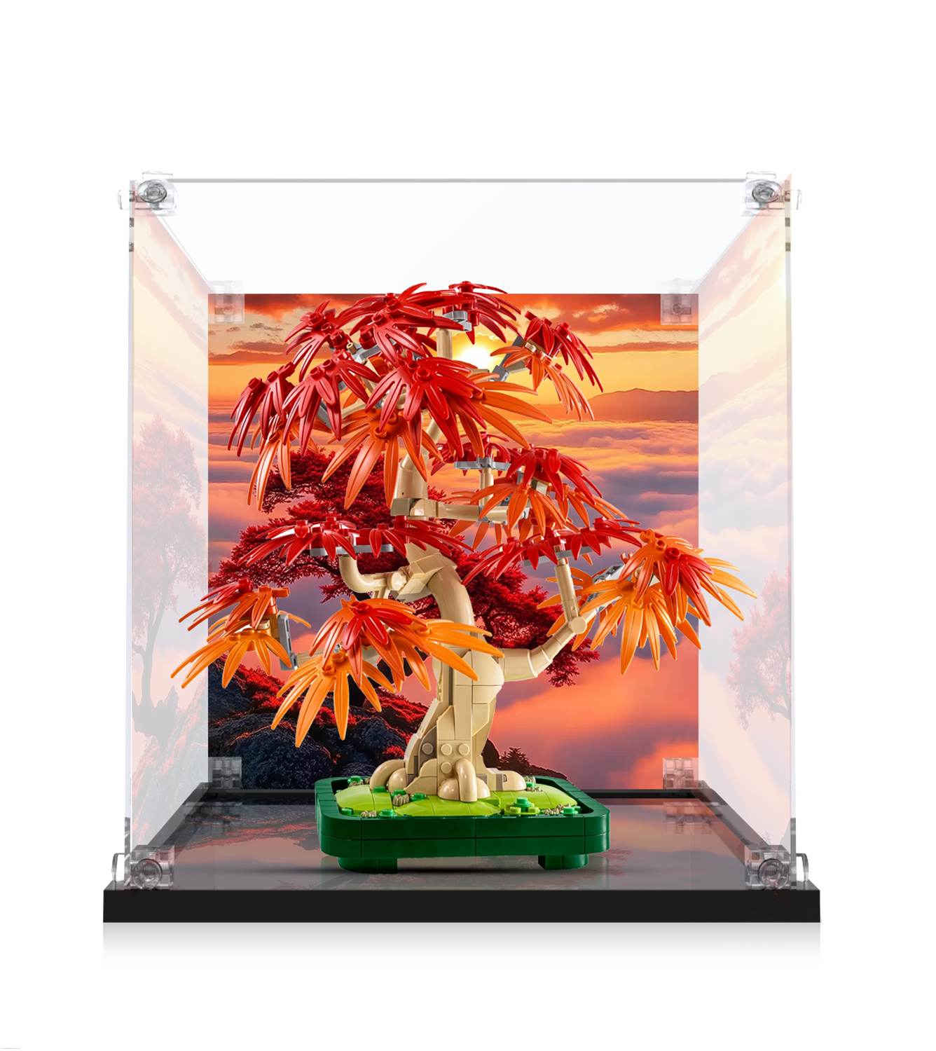 LEGO® The Botanical Collection Japanese Red Maple Bonsai Tree 10348 Display Case - Acrylic Protection for LEGO Bonsai Model - Perfect for Home Decor, Office Display & Gift for LEGO Enthusiasts