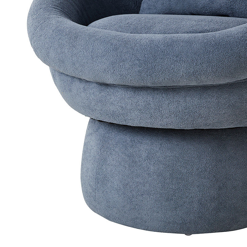 Modern Lamb Wool Swivel Barrel Chair - Cozy Accent Seat for Living Room, Office or Reading Nook - Soft Rotating Lounge Chair with Ergonomic Support