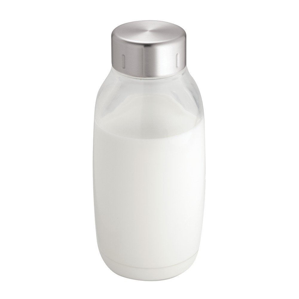 InterDesign Onza 18oz Airtight Food Storage Bottle with Stainless Steel Lid - Perfect for Kitchen Pantry, Cabinet Organization - Store Candy, Nuts, Milk, Juices, Creamer & Dry Goods - Ideal for Meal Prep, Coffee Station & Home Organization