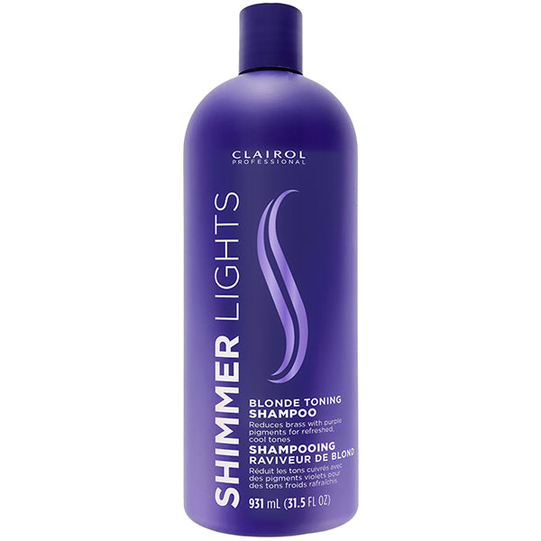 Clairol Shimmer Lights Purple Shampoo for Blonde & Gray Hair - Toning & Brightening Formula - Eliminates Brassiness & Yellow Tones - Perfect for Color-Treated Hair at Home or Salon Use