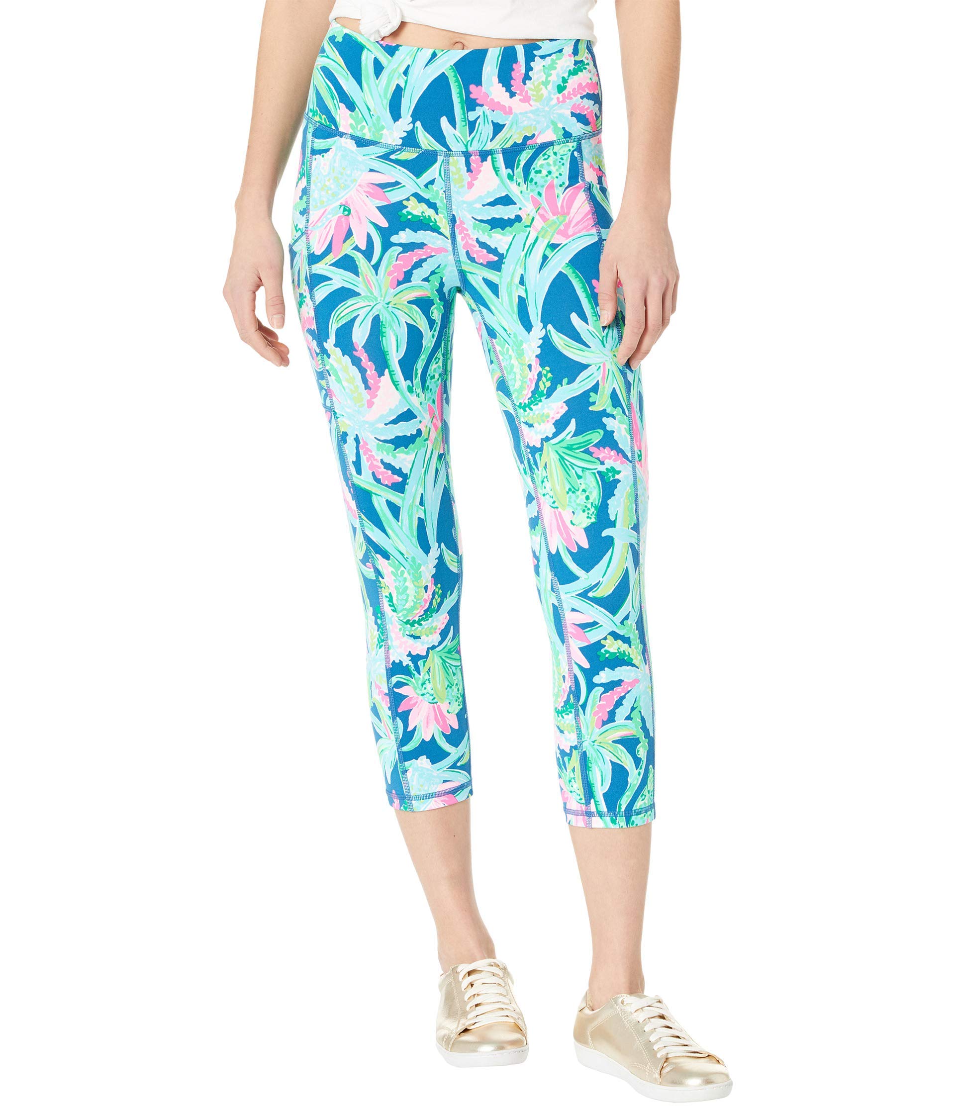 Lilly Pulitzer Women's High-Rise Crop Jeans - Trendy Distressed Denim Pants for Casual Outfits & Summer Style | Perfect for Weekend Brunch, Beach Trips, and Shopping