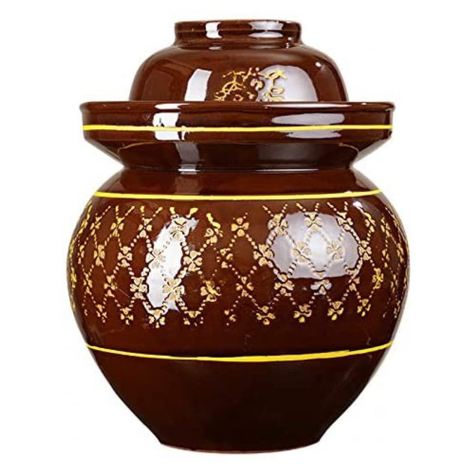 Premium WESD 4kg Ceramic Pickling Jar with Airtight Lid - Kimchi, Sauerkraut & Fermented Food Storage Container - Ideal for Home Fermentation, Canning & Preserving