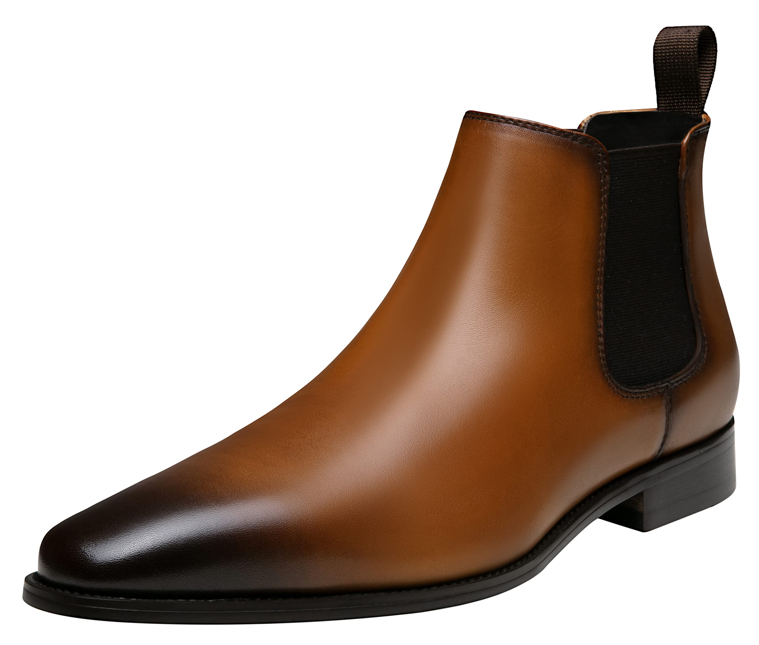 Jousen Men's Chelsea Boots - Polished Leather Dress Boots, Stylish Classic Retro Slip-On Boots for Men | Perfect for Office, Casual Wear & Night Out