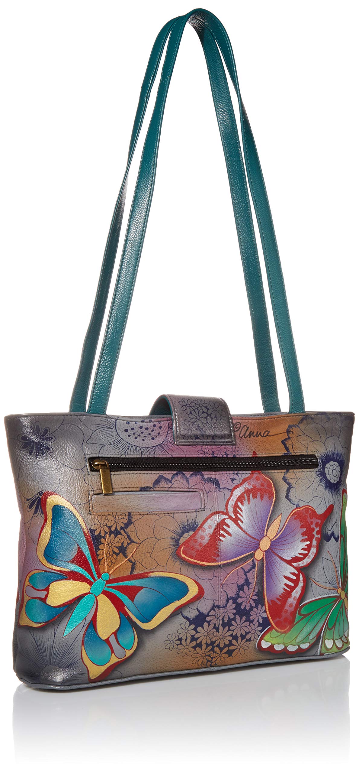 Anuschka Anna Women's Hand-Painted Genuine Leather Medium Tote Bag - Stylish Designer Purse for Work, Travel & Everyday Use