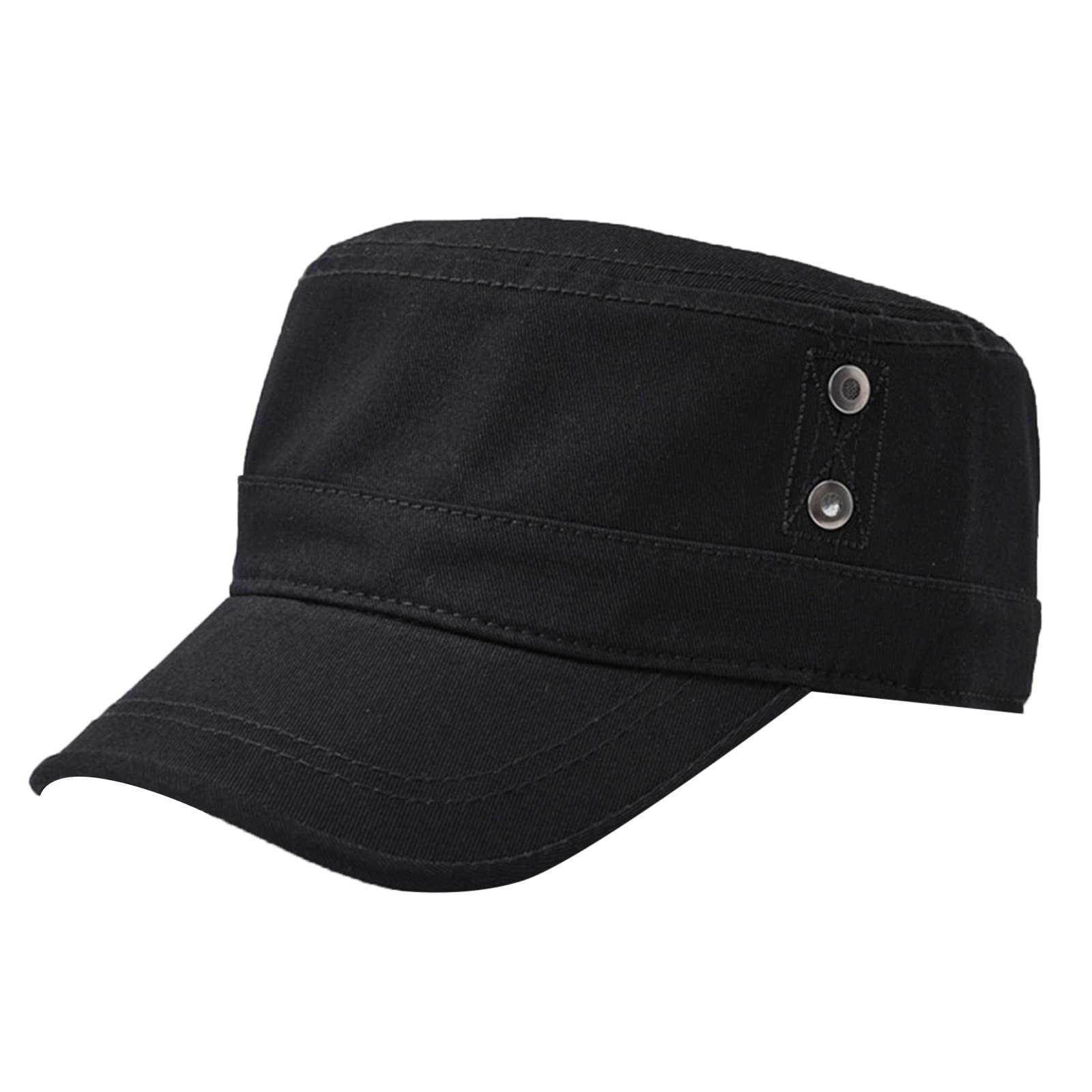 Men's Cotton Flat Top Sun Hat - One Size Adjustable for Casual Wear, Hiking & Outdoor Activities - Breathable & Washable Summer Sunshade Cap