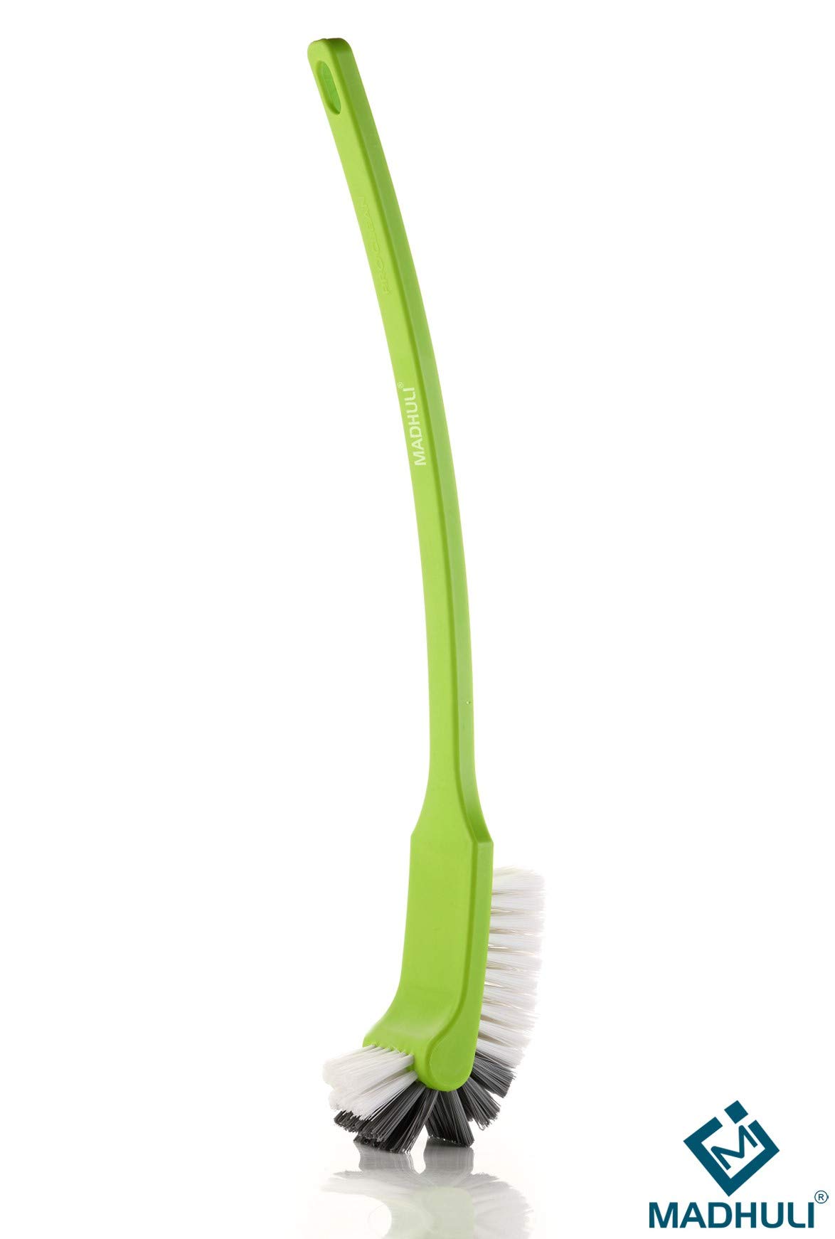 MADHULI Double Sided Toilet Brush - Gray (1 Piece) - Heavy Duty Cleaning Tool for Bathroom, Kitchen & Hard-to-Reach Areas