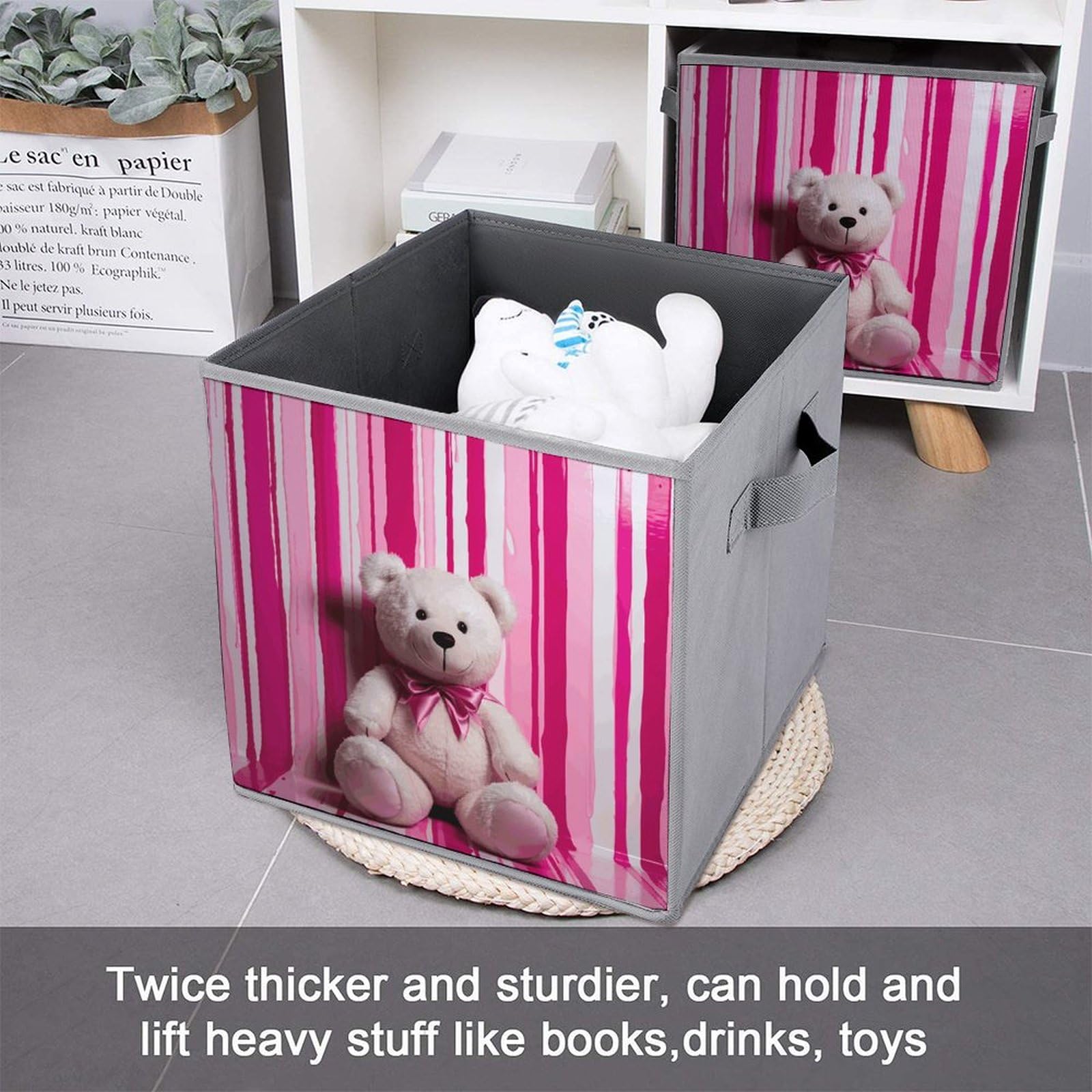 Collapsible Waterproof Storage Cube Bins with Handles - 6 Pack Organizer Baskets for Toys, Clothes & Home Organization | Perfect for Bedroom, Closet, Office & Nursery Storage Solutions