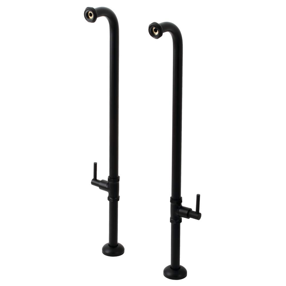 Kingston Brass AE810S0DL Concord Freestanding Bathtub Water Supply Line - Matte Black Finish | Durable Tub Faucet Pipe for Bathroom Renovation & Luxury Spa Installation