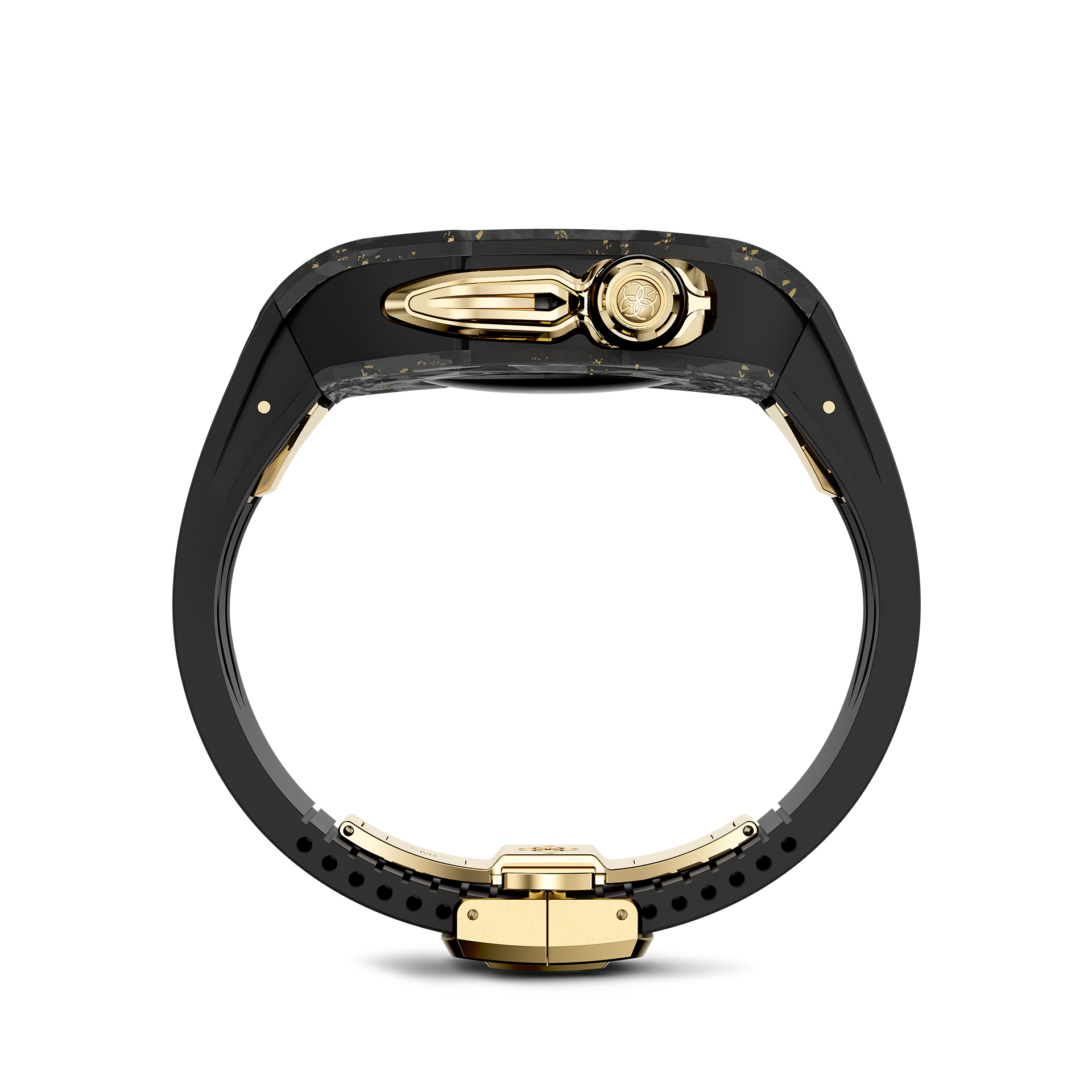 Apple Watch Case - Gold Carbon Fiber Protective Cover for Apple Watch Series 1/2/3/4/5/6/7/8/SE | Slim Durable Scratch-Resistant Design | Perfect for Gym, Running & Outdoor Activities