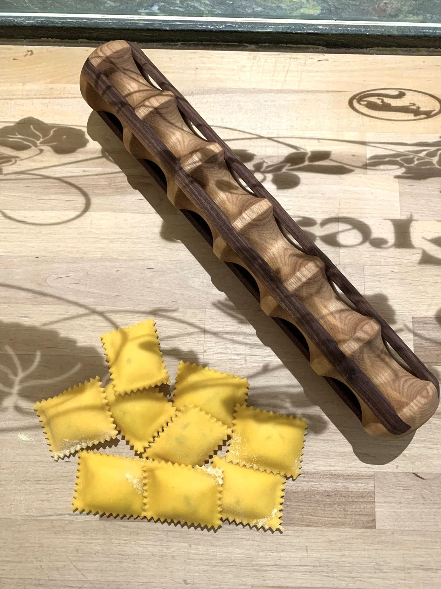 Premium Walnut Ravioli Rolling Pin - 16.5