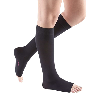 Medi Comfort 30-40mmHg Open Toe Calf Compression Socks for Women & Men - Circulation Support for Travel, Work & Recovery