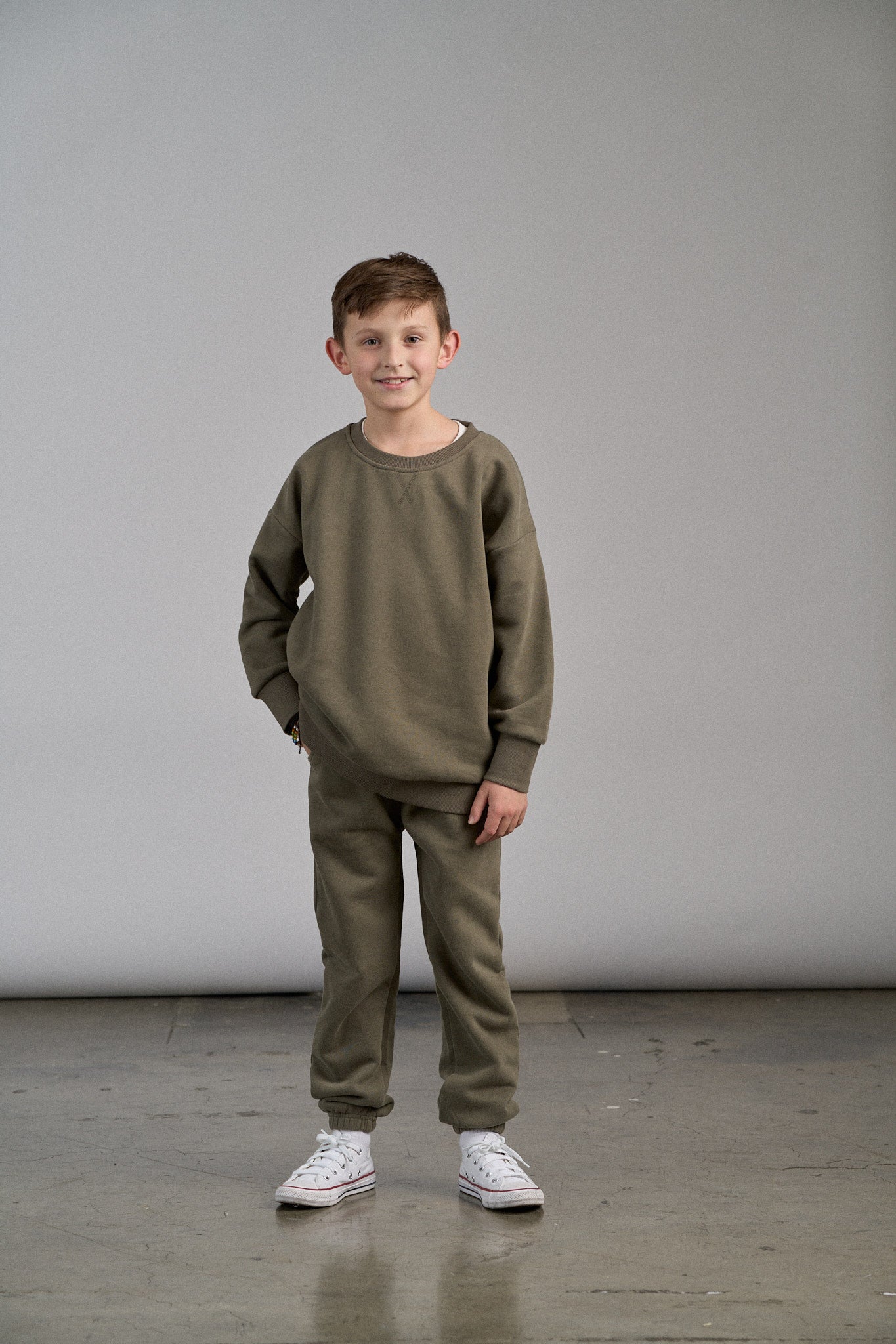 Premium Elevated Crewneck Sweatshirt - Army Green | Soft & Comfortable Cotton Blend | Casual Wear & Street Style Outfits