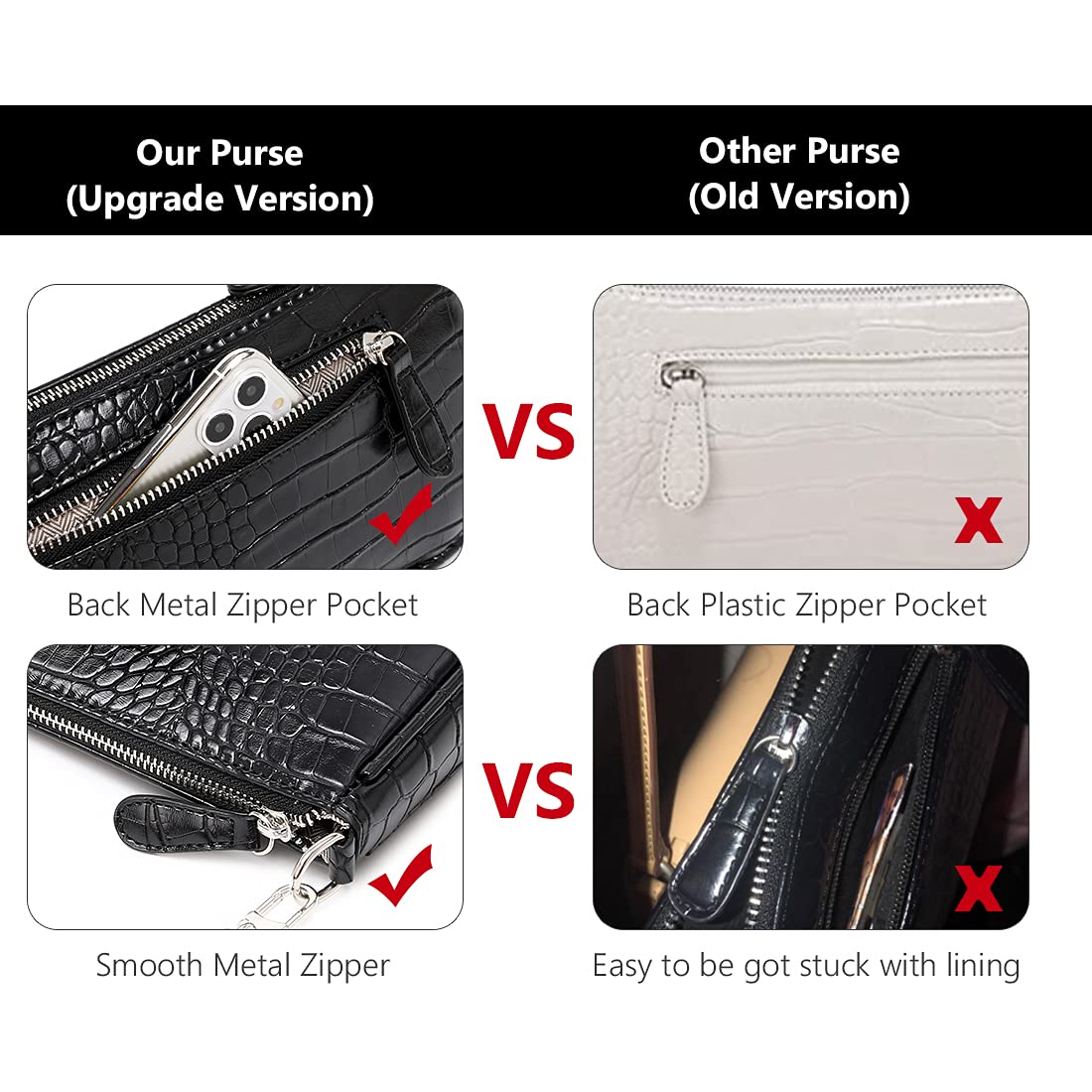 JEEHAN Quilted Crossbody Bag for Women - Stylish Designer Shoulder Handbag Small Purse with Adjustable Strap | Perfect for Everyday Use, Travel, Shopping & Date Night