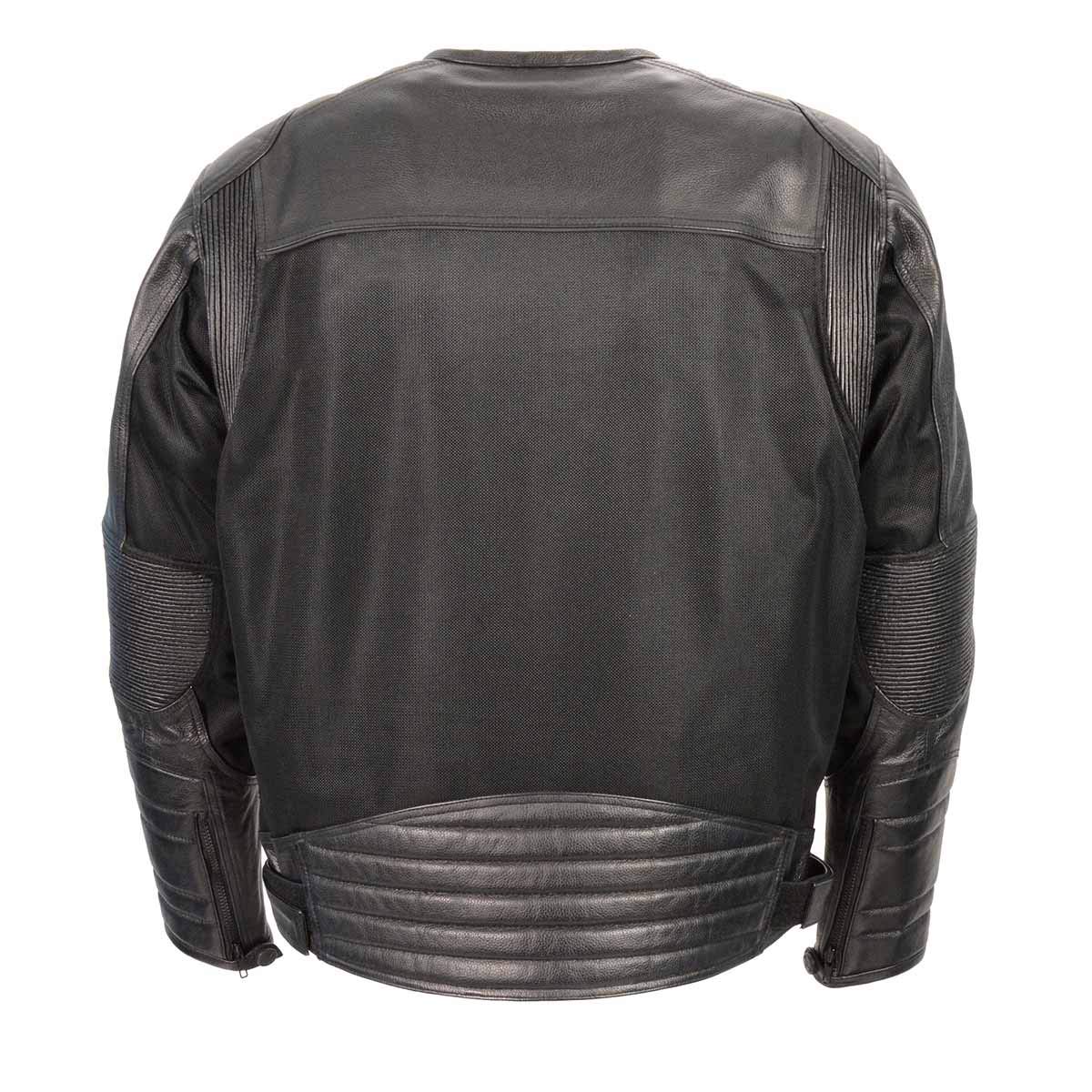 Milwaukee Performance Men's Mesh & Leather Scooter Jacket - Lightweight, Breathable & Stylish for Motorcycle Riding & Outdoor Sports
