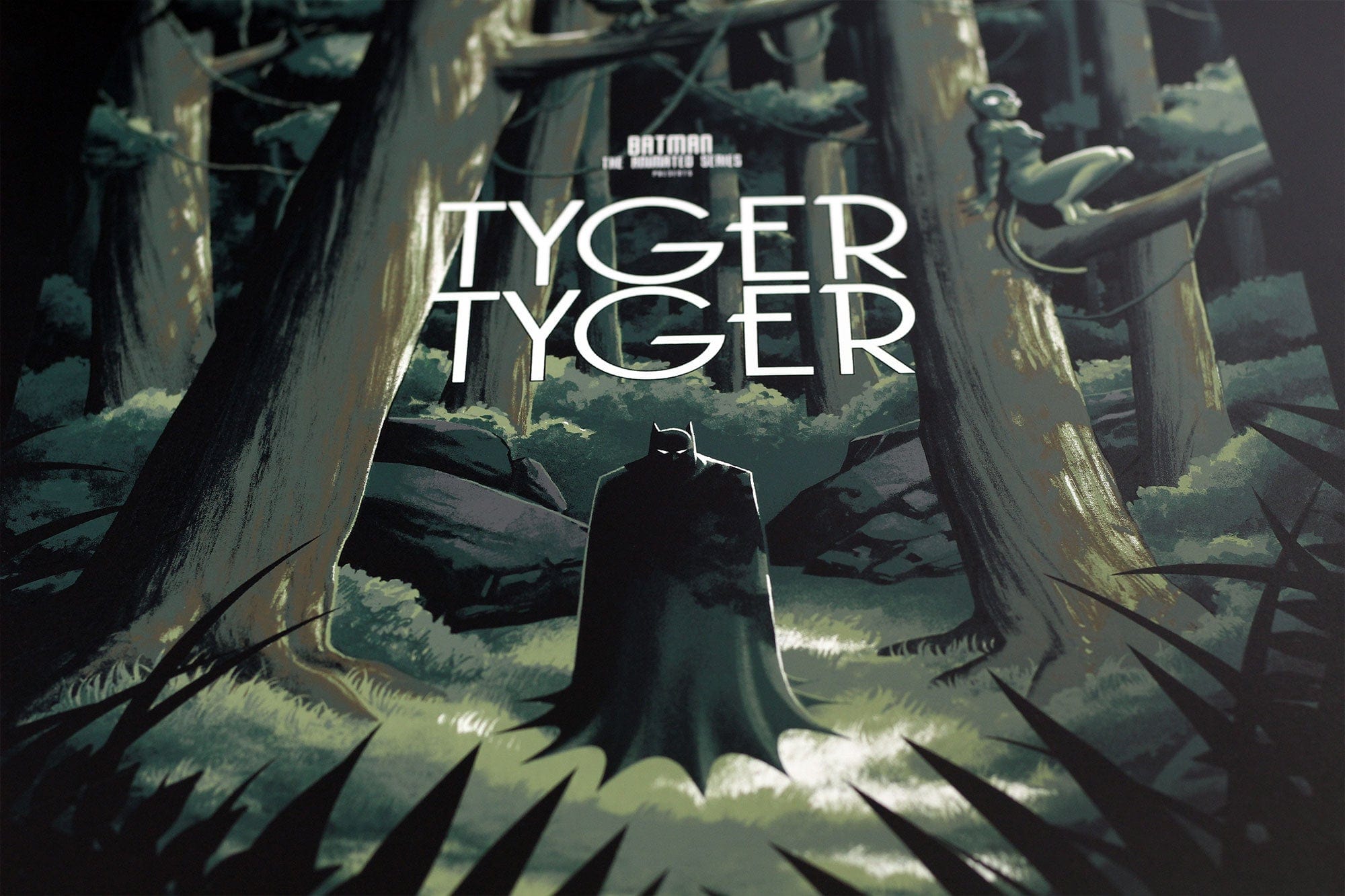 Batman: The Animated Series Tyger Tyger Screen Printed Poster - Vintage DC Comics Wall Art for Home, Office & Superhero Fan Gifts