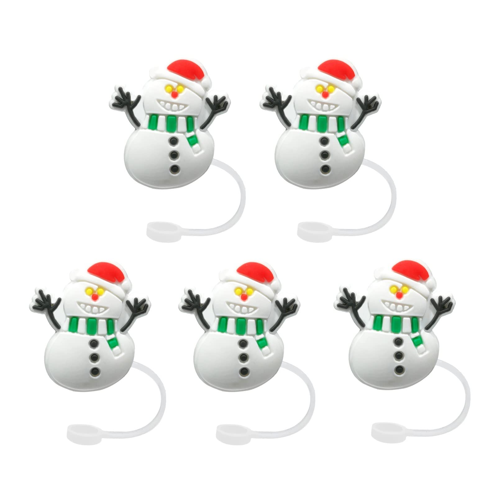 Eco-Friendly Silicone Straw Caps & Charms - Reusable Party Straw Toppers for Drinks, Large Event Decorations (One Size, Green) - Perfect for Birthday Parties, Weddings, and Festive Gatherings