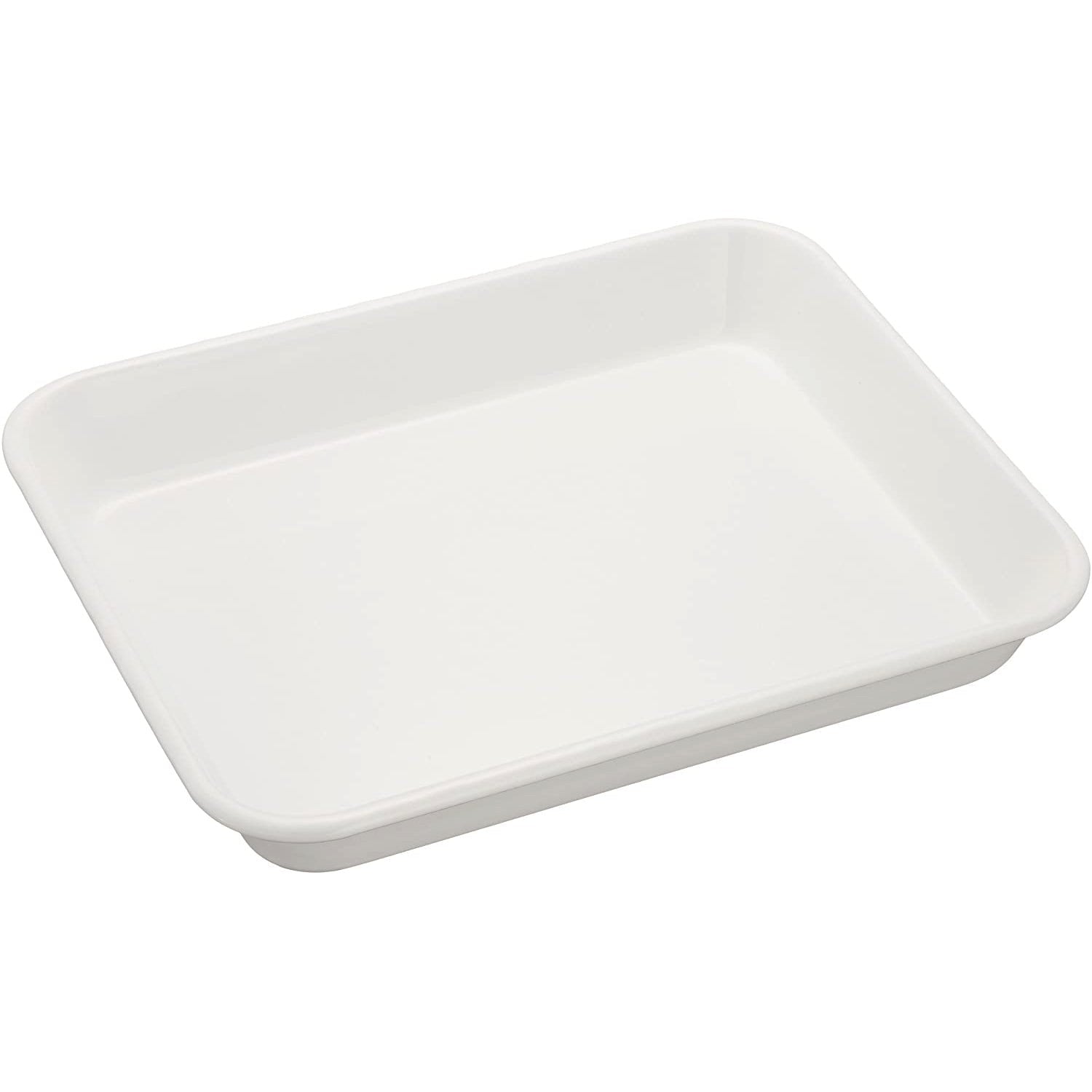 Premium Japanese White Enamel Tray - Noda Horo VA 27W Series | Elegant Serving Tray for Tea Ceremony, Dessert Presentation & Home Decor