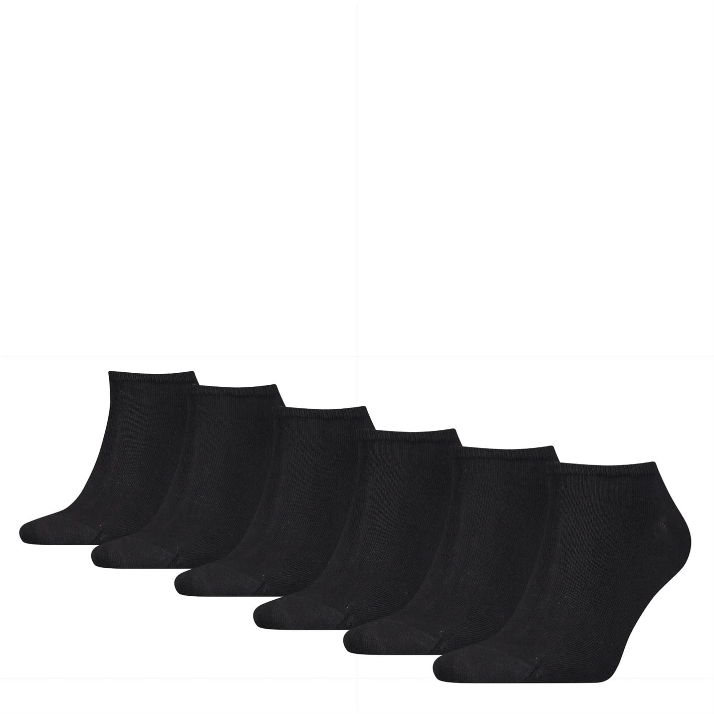 Tommy Hilfiger Men's Sneaker Socks 6-Pack - Comfortable Athletic Crew Socks for Running, Gym & Casual Wear - Breathable Cotton Blend with Arch Support & Cushioned Sole