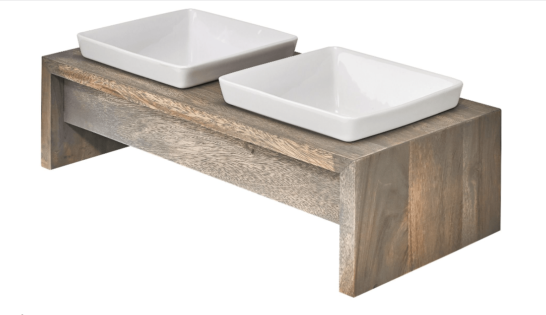 Natural Day Elevated Dog Feeder - Adjustable Height Raised Dog Bowl Stand for Large & Small Dogs - Perfect for Dining, Feeding, and Joint Health Support