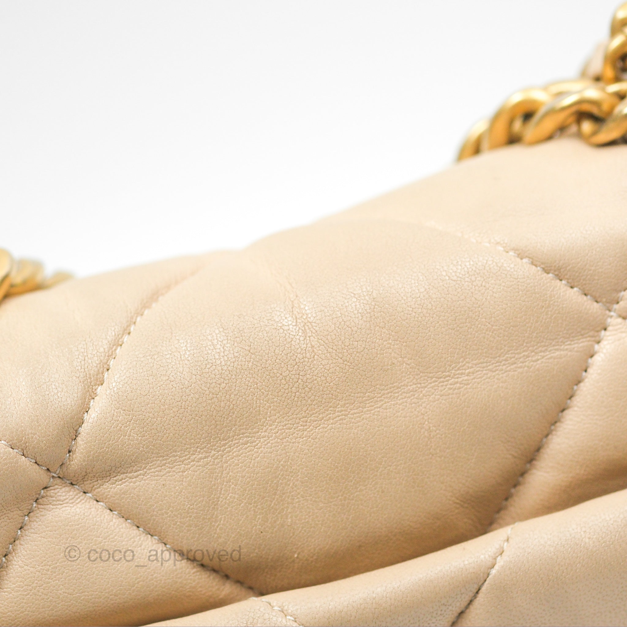 Chanel 19 Small Handbag in Beige Goatskin with Mixed Hardware - Luxury Crossbody Bag for Women, Perfect for Date Night & Special Occasions