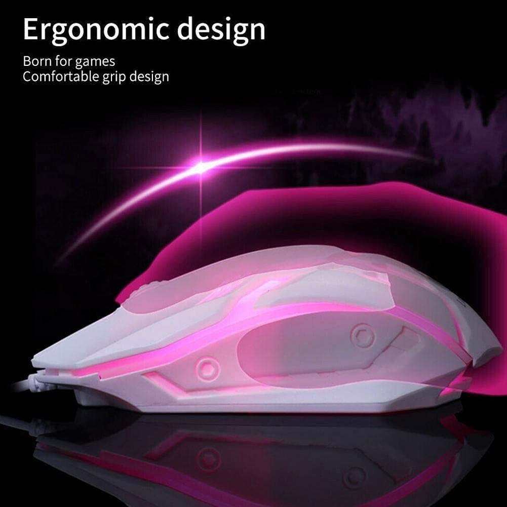 USB Wired Gaming Mouse 5500 DPI - 7 Programmable Buttons, LED Backlit, Ergonomic Design for PC & Laptop - Perfect for FPS, MOBA & Esports Gaming