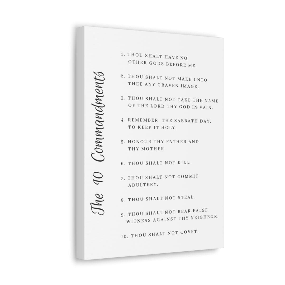 10 Commandments Christian Wall Art Print - Ready to Hang Bible Verse Decor for Home, Church & Office - Express Your Love with Inspirational Scripture Gifts