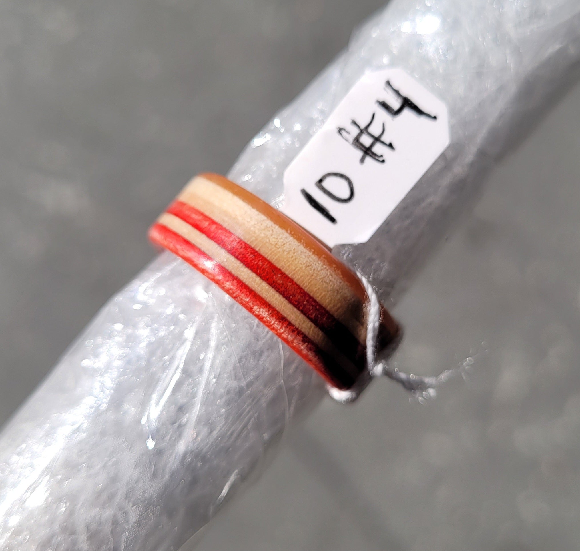Recycled Bo Tuff Skateboard Ring - Size 10 (#4) - Durable Eco-Friendly Jewelry for Skateboarders & Outdoor Enthusiasts - Perfect for Gifts, Streetwear Fashion & Extreme Sports Lovers