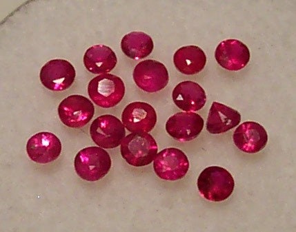 Wholesale Natural Red Ruby 2-3mm Round VS Loose Stones - July Birthstone for Jewelry Making, Engagement Rings & DIY Crafts
