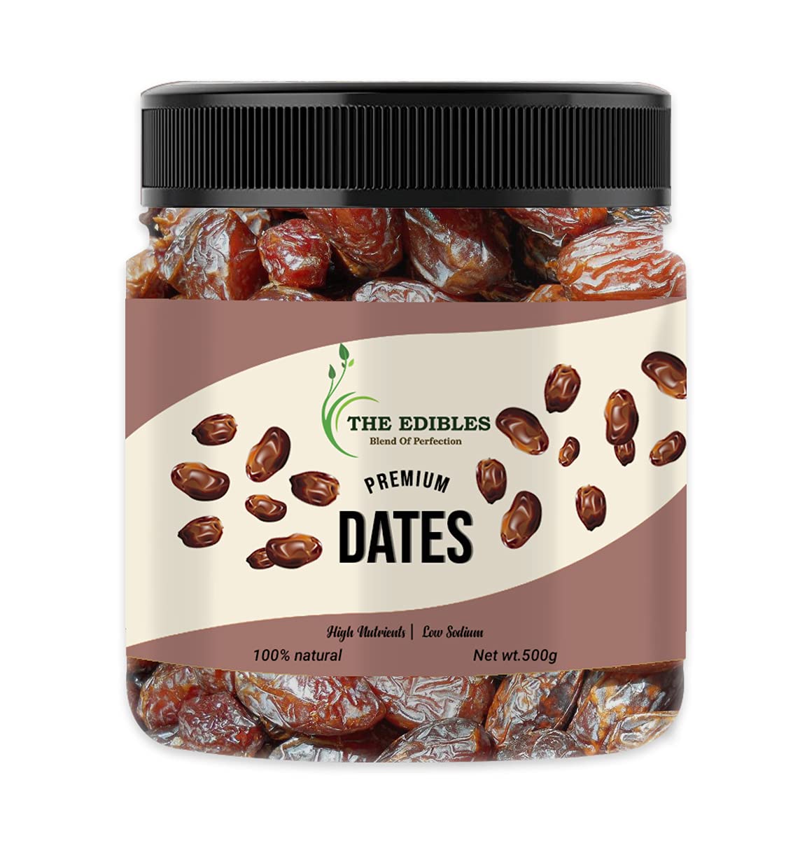Organic Medjool Dates with Seeds 500g - Premium Natural Snack in Glass Jar - Perfect for Healthy Eating, Baking & Gift Giving