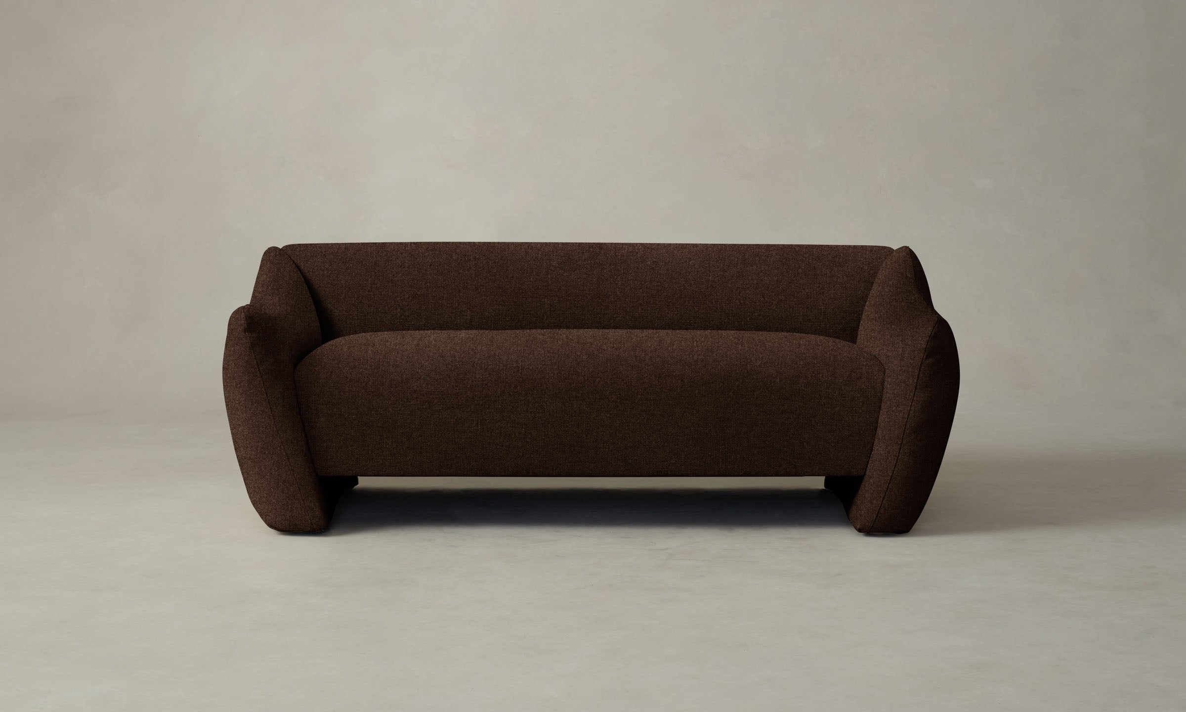 The Bond Settee - Premium Italian Brushed Wool Sofa in Cocoa Brown | Perfect for Living Room, Lounge & Office Decor