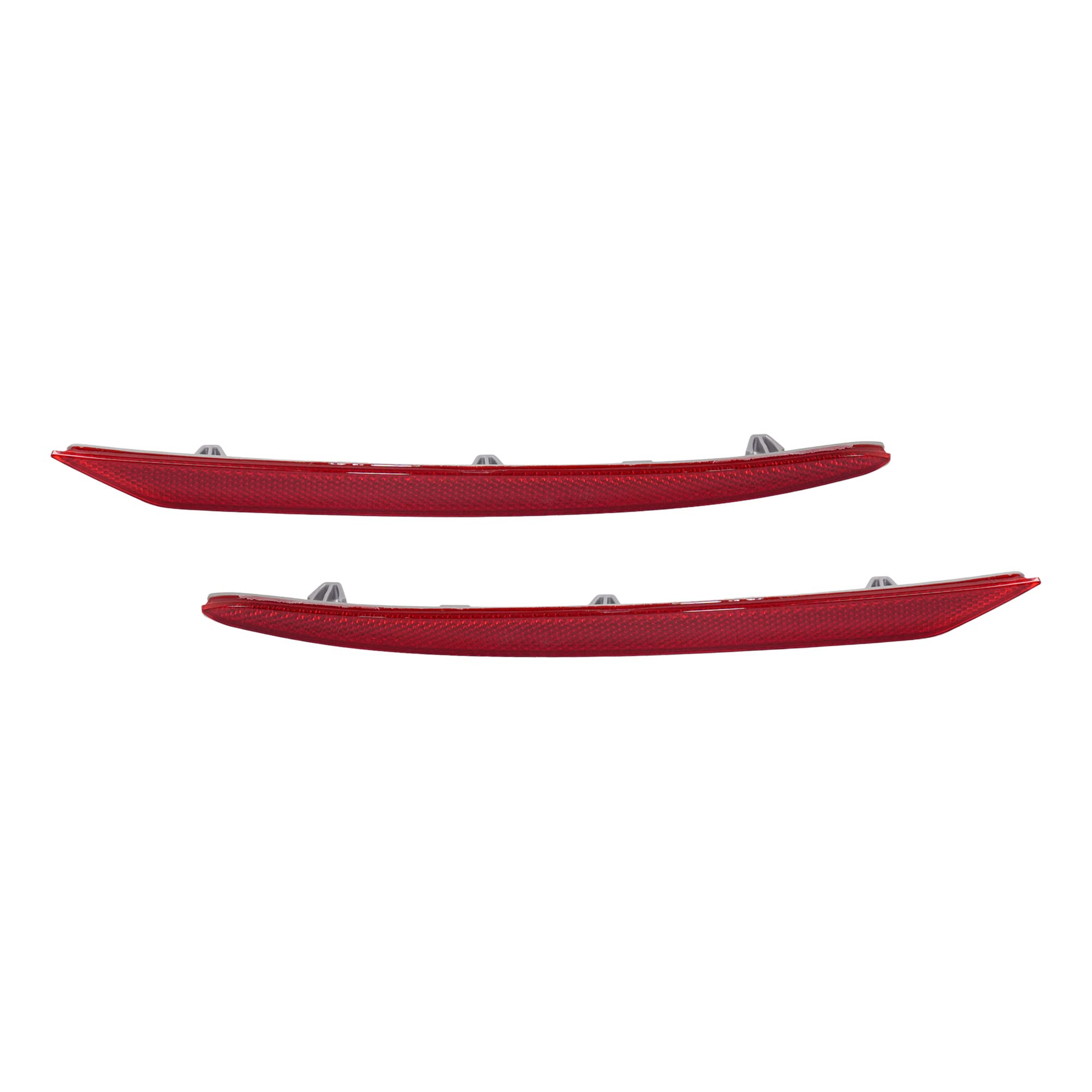 Go-Parts Replacement Rear Bumper Reflector Light Pair for 2019-2020 Ford Fusion & Police Responder Hybrid - Passenger & Driver Side - Durable LED Safety Lights for Night Driving & Emergency Vehicles