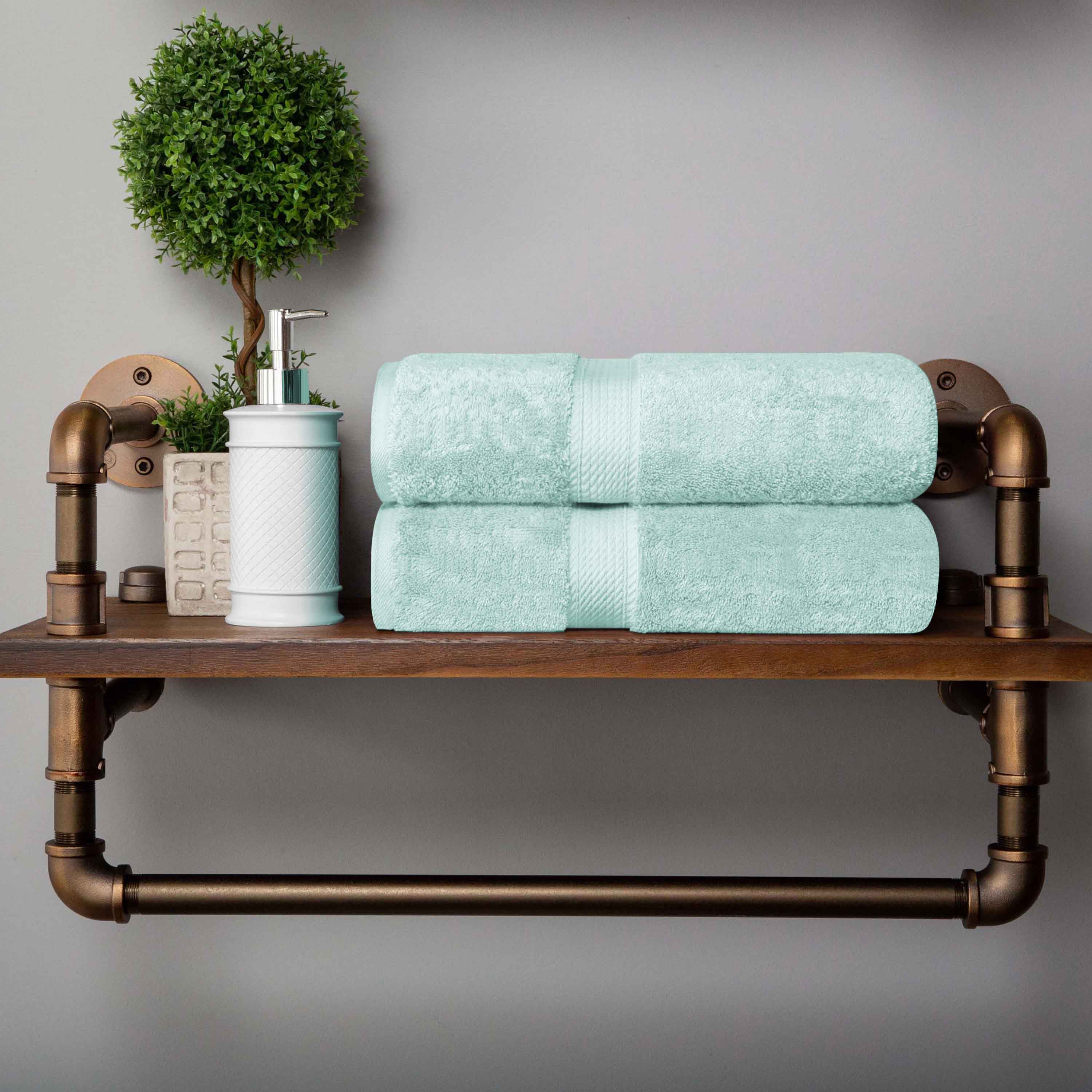 Premium Egyptian Cotton Bath Towel Set - Ultra Soft, Absorbent & Heavyweight 2-Piece Set for Spa, Bathroom & Luxury Home Use