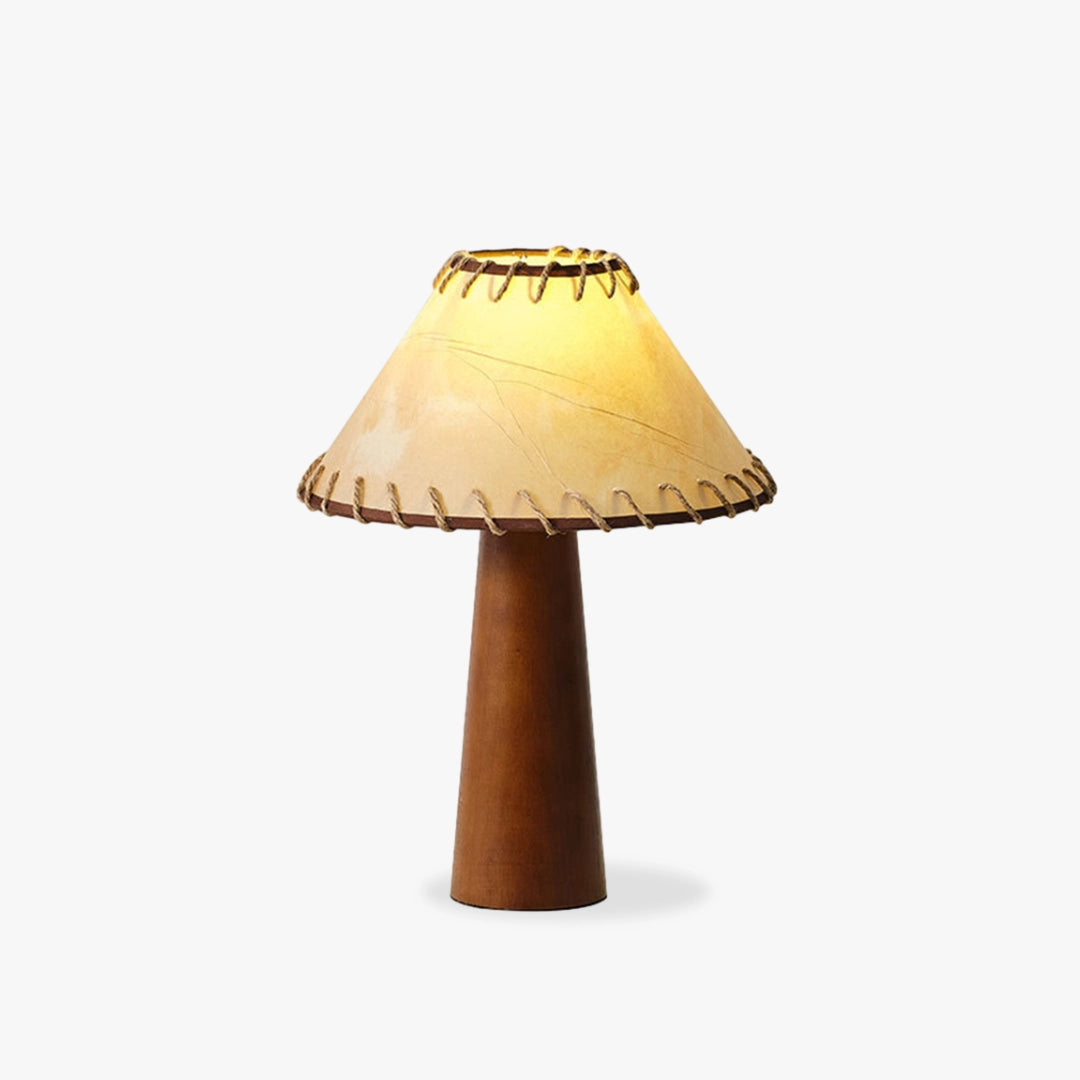 Vintage Sheepskin Table Lamp - Cozy Nordic Style Bedside Light for Living Room, Bedroom & Office - Warm Ambient Lighting Decor