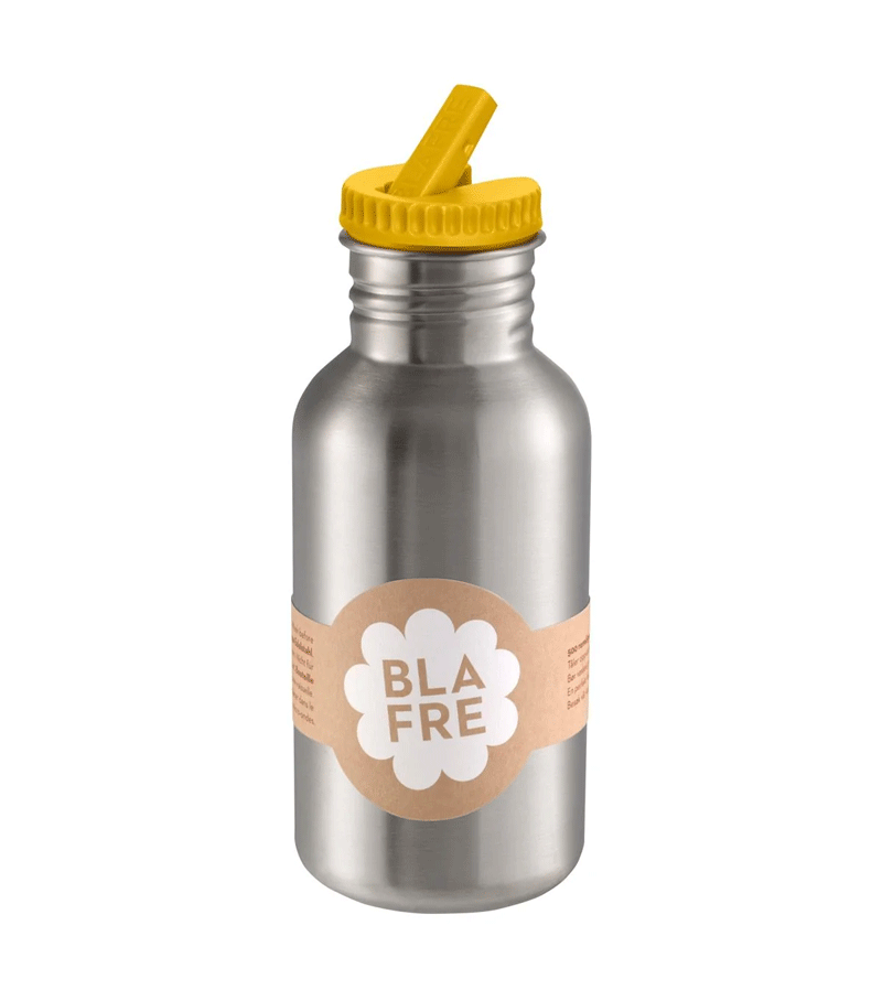 Blafre 500ml Yellow Water Bottle with Flip Lid - Leak Proof, BPA Free, Perfect for Gym, Hiking, Travel & Outdoor Activities