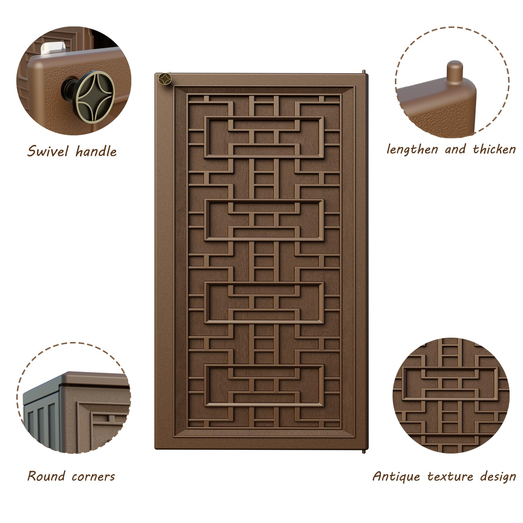 Waterproof Indoor Outdoor Storage Cabinet with 1 Shelf - 34.3