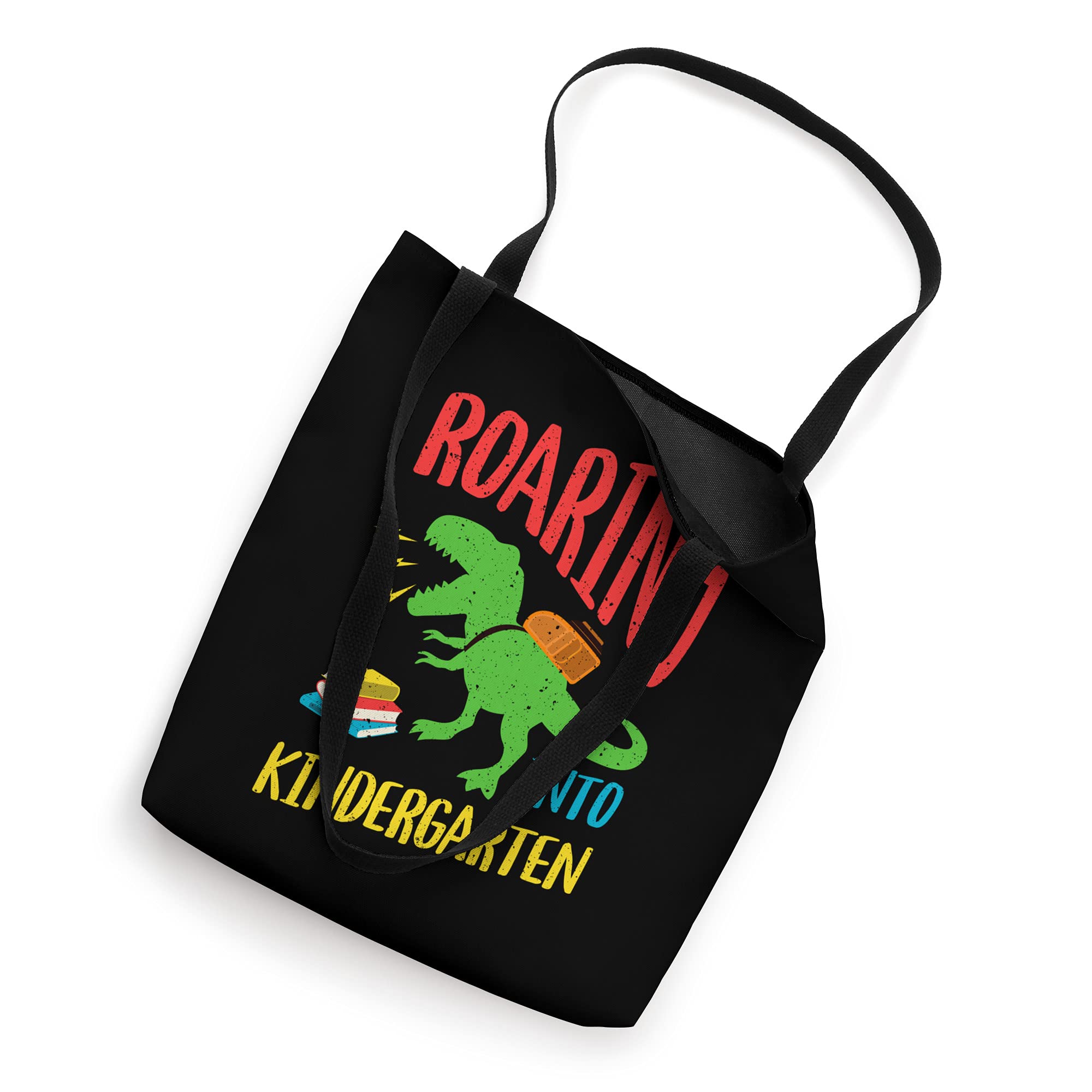 Cute Dinosaur Tote Bag for Middle School - Back to School Supplies, Girls Boys Book Bag for School, Work & Daily Use